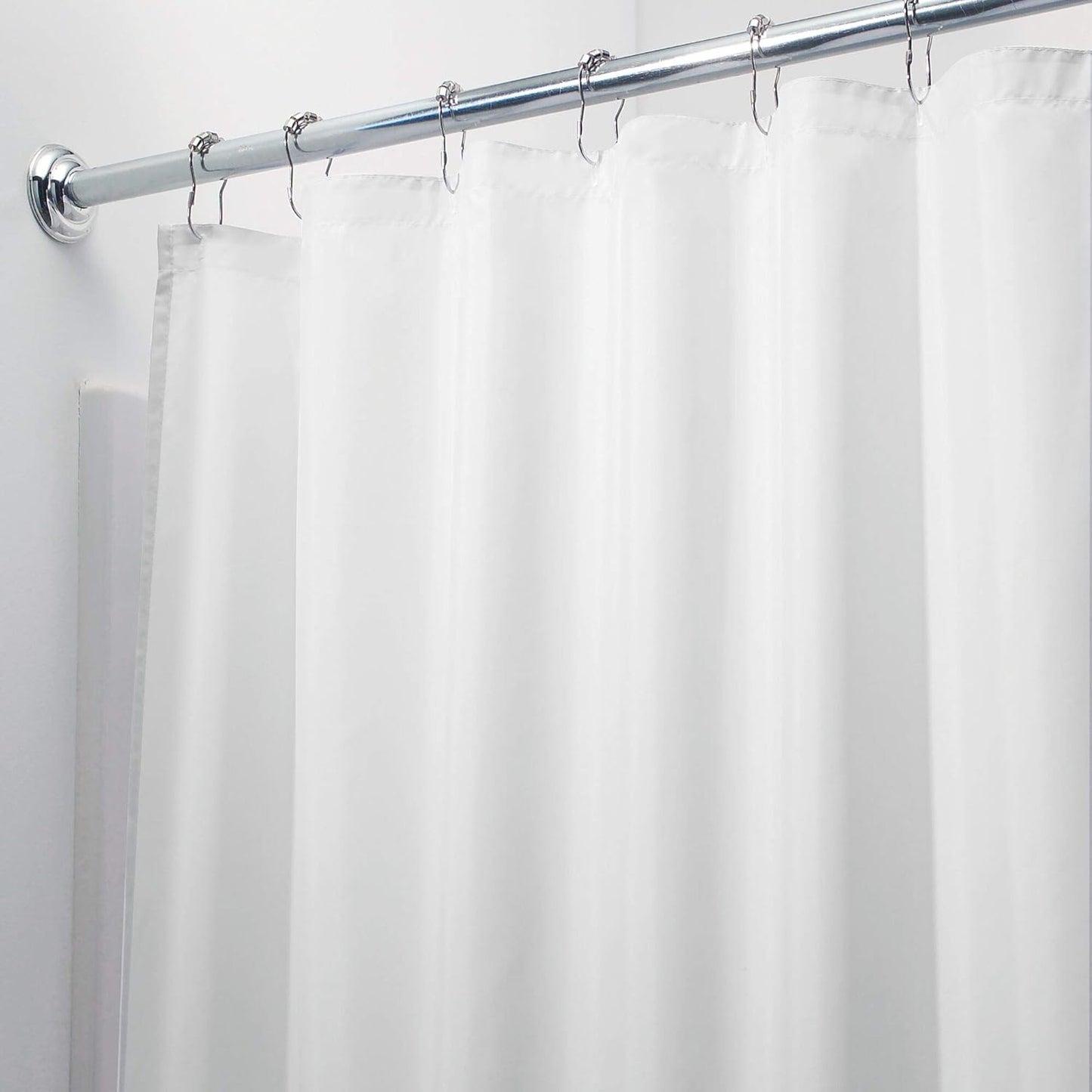 Interdesign 14962 Fabric Shower Curtain Liner, 72" X 84", White