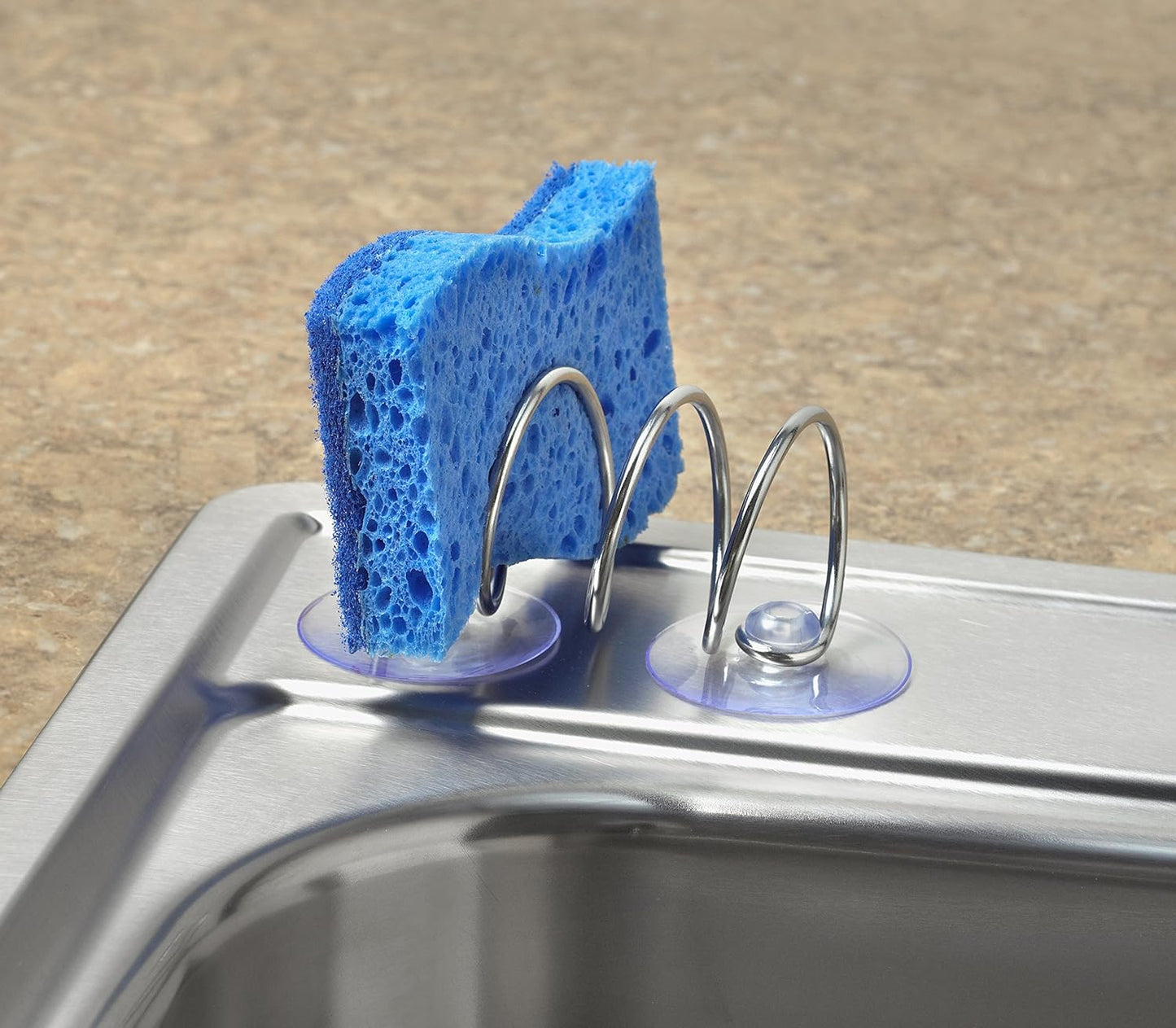 Spectrum Chrome Suction Sink Organizer, Alloy Steel, 10-Inch