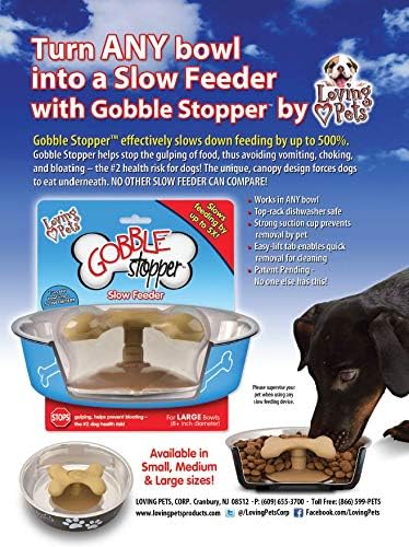 Loving Pets Gobble Stopper Slow Pet Feeding Supplies for Dogs, Medium (Pack of 1)