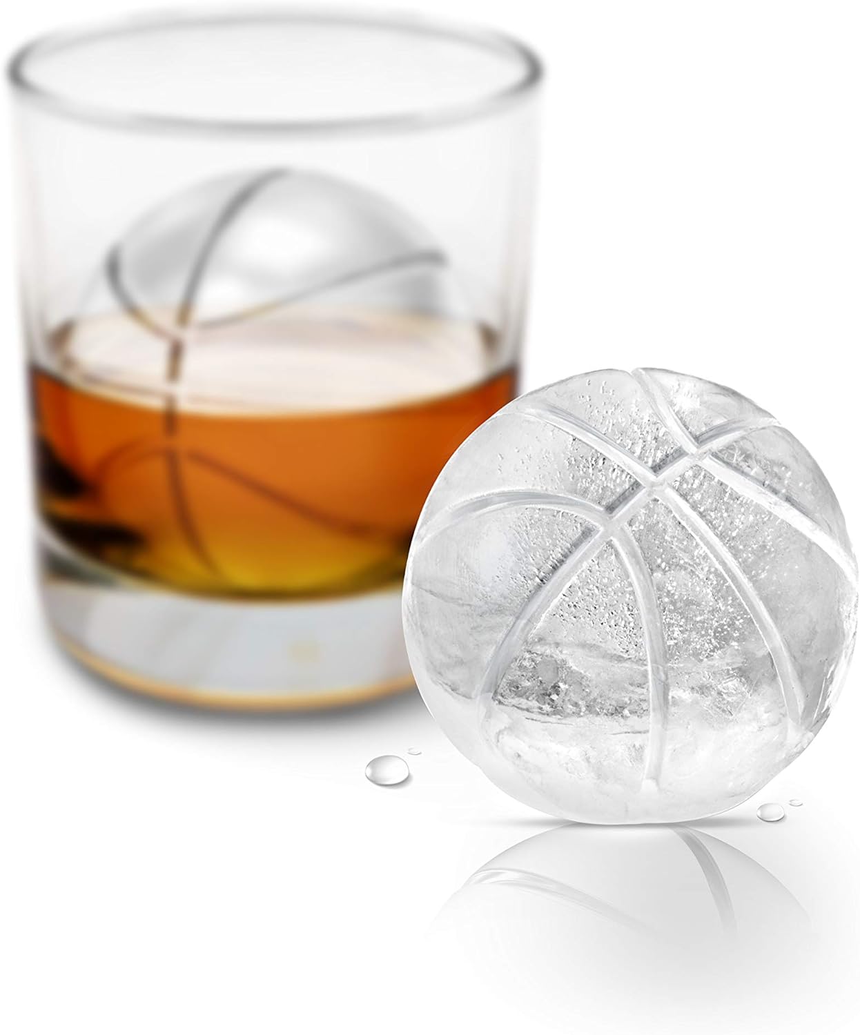 Tovolo Basketball Ice Molds, Set of 2 Basketball-Shaped Ice Sphere Molds