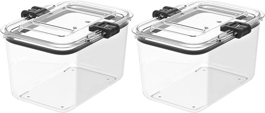 Prepara Latchlok 7.8 Cup Tritan Food Storage Container, Set of 2, Clear