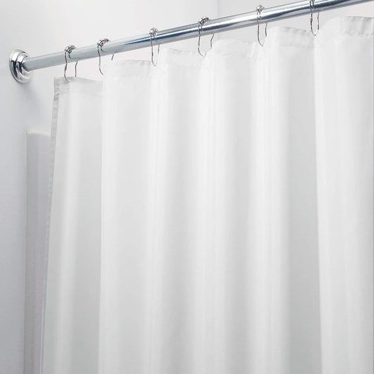 Interdesign 14962 Fabric Shower Curtain Liner, 72" X 84", White