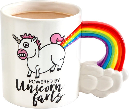 BigMouth Inc. Coffee Mug - “Powered by Unicorn Farts”, Novelty Coffee Mug, 20 oz