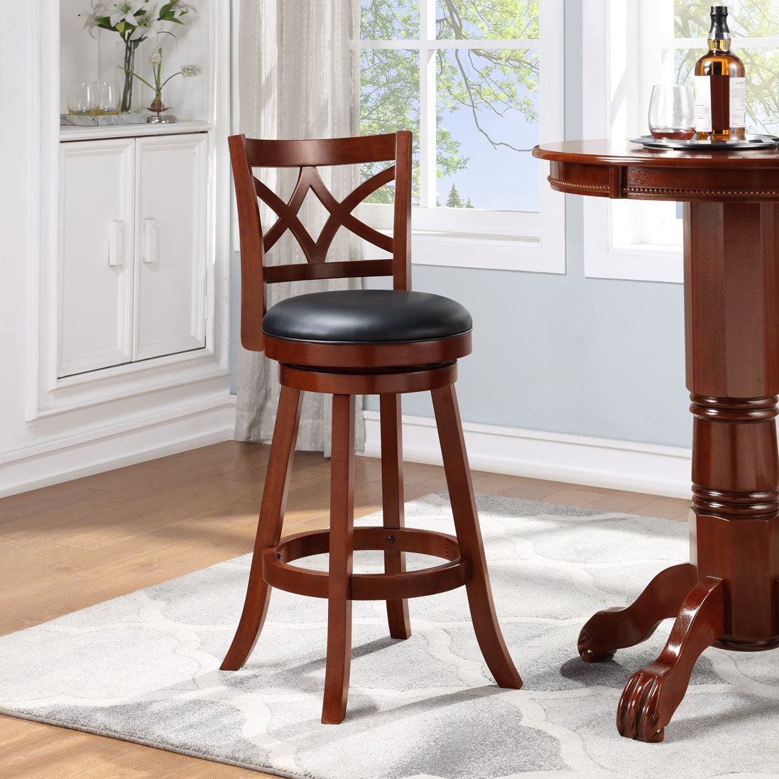 Boraam Industries 29" Cardiff Swivel Stool [Cherry]